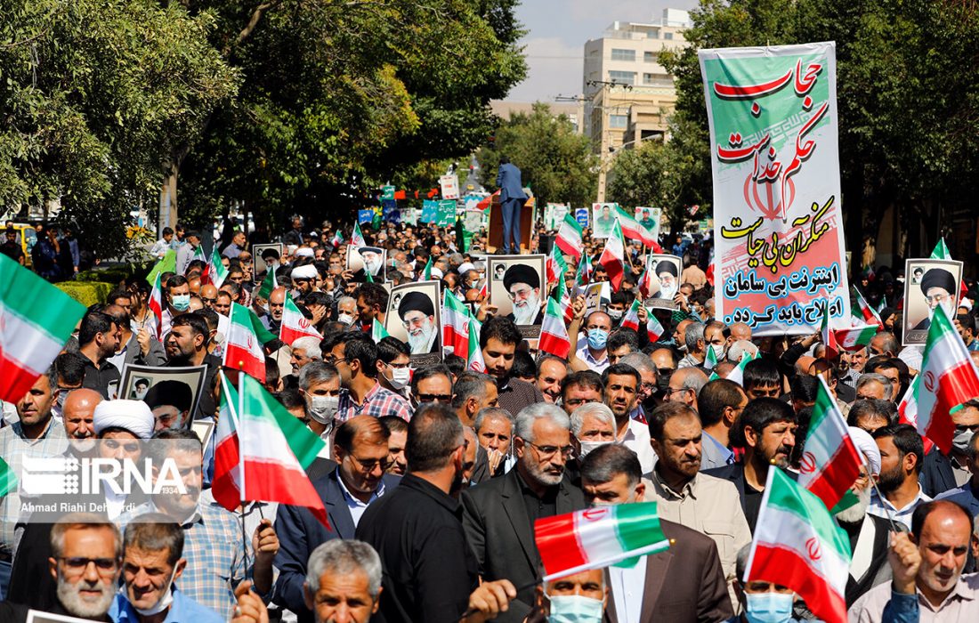 گزارش تصویری راه پیمایی ملت ایران در محکومیت اغتشاشات اخیر