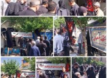 برپایی همزمان ۳ ایستگاه صلواتی و خدمت رسانی به مردم توسط حوزه مقاومت بسیج صندوق فولاد در تشییع شهید آیت الله رئیسی